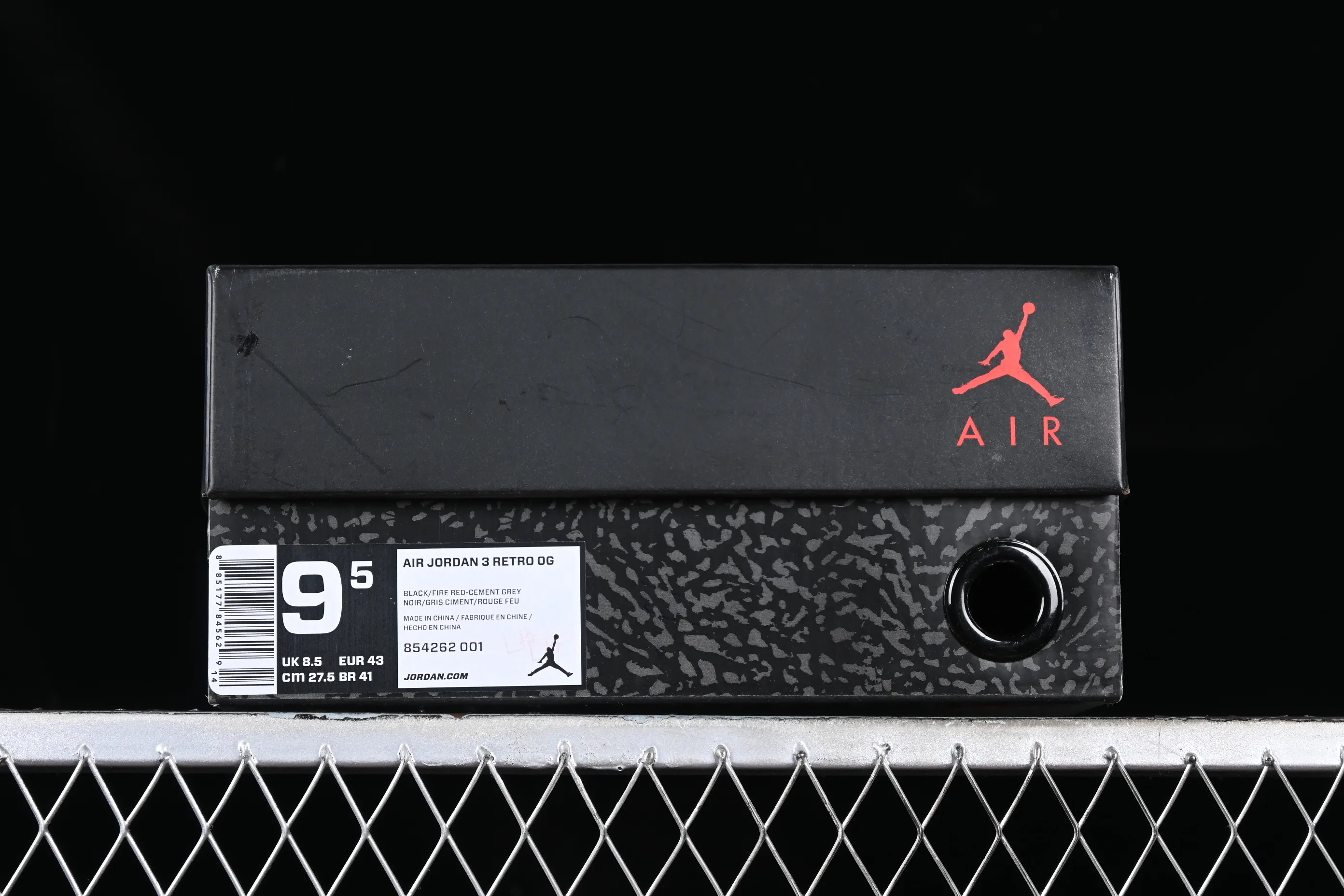 All categories Air Jordan Jordan series basketball shoes Air Jordan 3 pure original Air Jordan 3 Retro Black Cement (2018) AJ3 Joe 3 replica black cement 854262-001